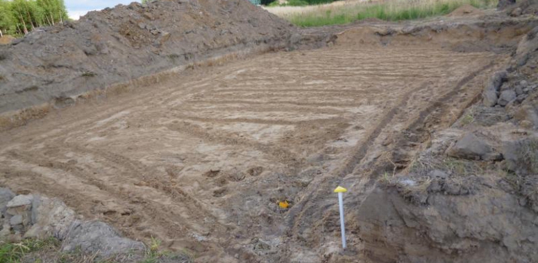 Das ist er der Arbeitsplatz unserer Erdwärme in 50 cm Tiefe